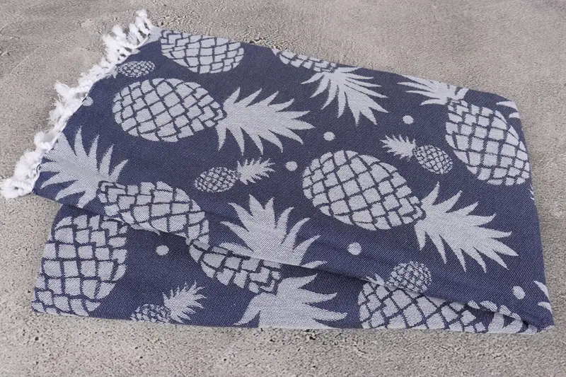 Quick-dry towel, Sand-resistant towel, 70x36 Cotton Pineapple Design Towel, Custom Wedding Towel, Turkish Towel Beach, Personalize Gift - 7