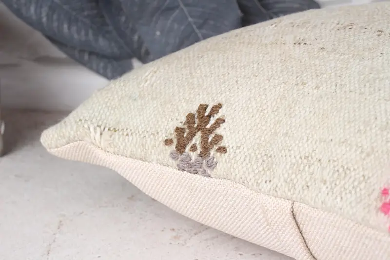 Antique Pillows, Kilim Pillow, Vintage Pillow, Toss Cushion Cover, Kilim Cushion Sham, Pillow Case, 12x12 White Cushion Case, Couch Pillow Case - 7