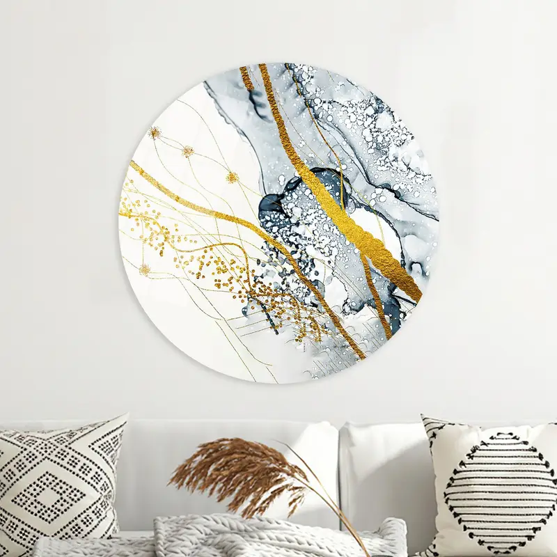 Elegant Gold Marble Printed Canvas: Contemporary Luxury Decor