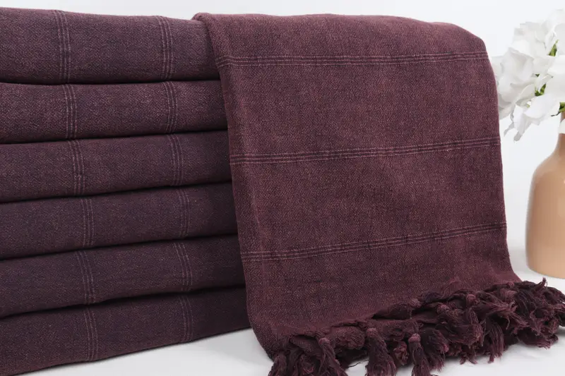 Embroidery Towels, Personalized Gifts, Custom Beach Towel, Handwoven Turkish bath towel, Lightweight towel, 68x36 Cotton Stonewashed Towel - 2