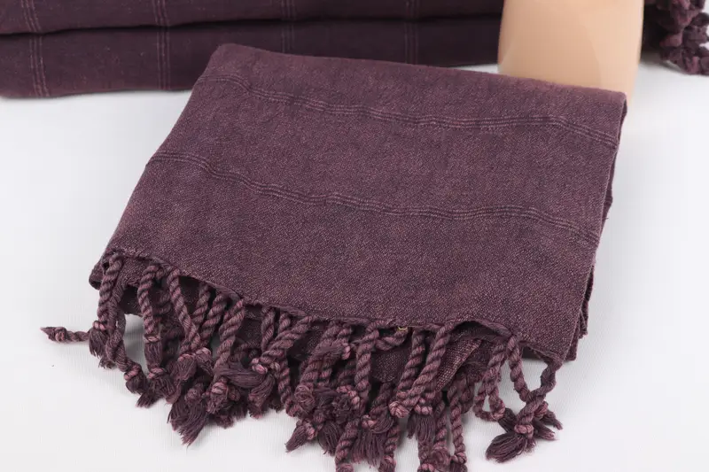 Embroidery Towels, Personalized Gifts, Custom Beach Towel, Handwoven Turkish bath towel, Lightweight towel, 68x36 Cotton Stonewashed Towel - 5