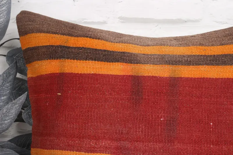 Tribal Pillow Cover, Turkish Kilim Pillow, Gift Pillow, Comfy Throw Cushion Cover, Pillow Cover, Pillow for Couch, 18x18 Red Cushion Cover - 2