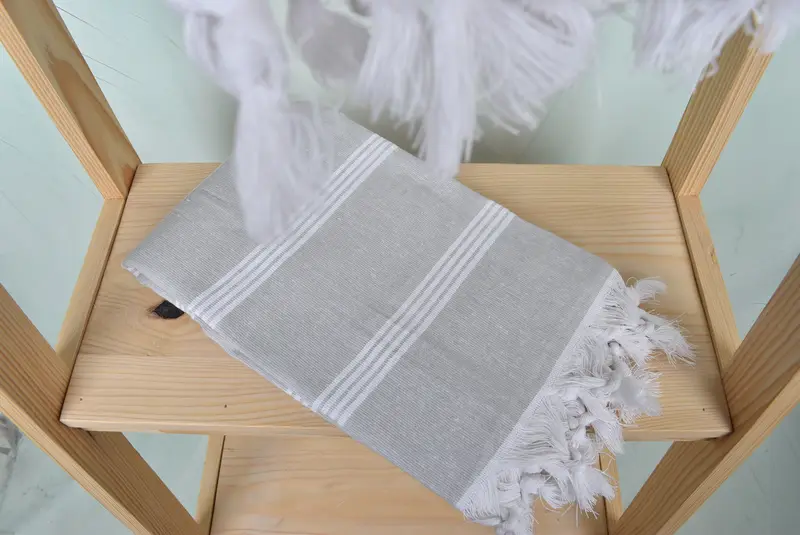 70x30 Cotton Striped Towel, Fringed Turkish towel for poolside, Sand-free towel, Yoga Towel, Gift For Best Friend, Bachelor Gifts, Beach Towel Gift - 5
