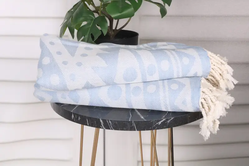 Organic Towel, Beach Towel Gift, 70x40 Cotton Round Pattern Towel, Bulk Order Towel, Sand-resistant towel, Personalize Gift, Turkish hand towel - 4
