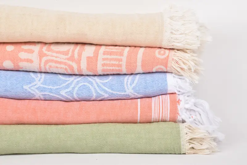 Woven Throw Blanket, Custom Shower Curtain, Bridesmaid Gifts Personalized, Bridal Shower Gift, 80x60 Cotton Set of 5 Towel, Throw Blanket Couch - 3