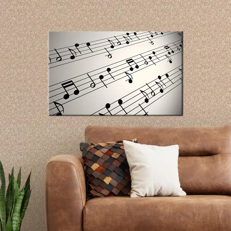 トレンディなプリントガラス: 女の子の部屋のためのエレガントな音楽をテーマにしたデザイン