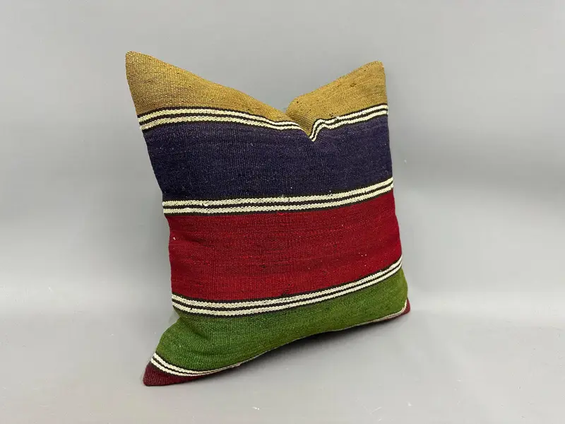 18x18 Green Pillow Cover, Rustic Pillow Case, Aztec Cushion Case, Boho Pillow, Turkish Pillow, Kilim Cushion Sham, Wholesale Pillow, Pillow Case - 2