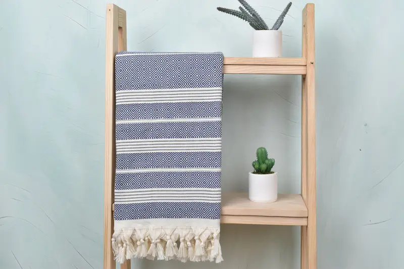 Absorbent Turkish towel, Peshtemal Towel USA, Personalized Turkish Towel, Peshtemal Towel, Embroidery Towels, 70x38 Cotton Diamond Towel - 8