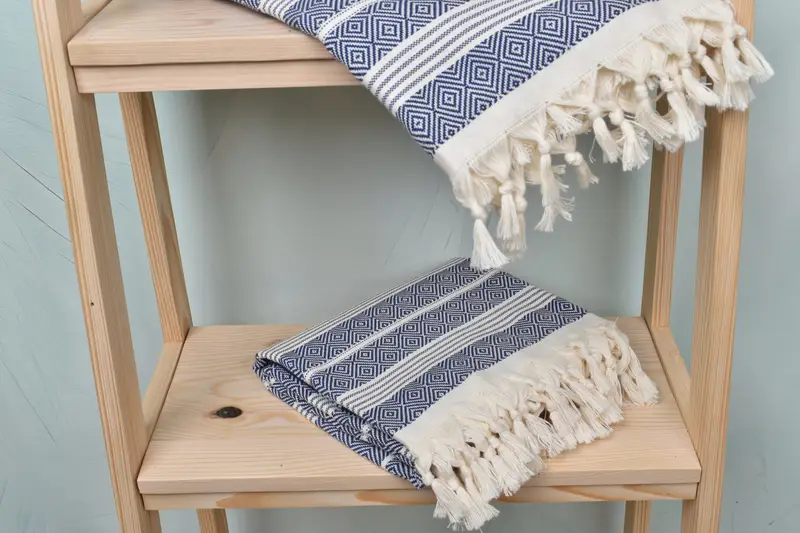 Absorbent Turkish towel, Peshtemal Towel USA, Personalized Turkish Towel, Peshtemal Towel, Embroidery Towels, 70x38 Cotton Diamond Towel - 5