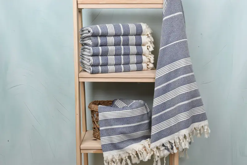 Absorbent Turkish towel, Peshtemal Towel USA, Personalized Turkish Towel, Peshtemal Towel, Embroidery Towels, 70x38 Cotton Diamond Towel - 3