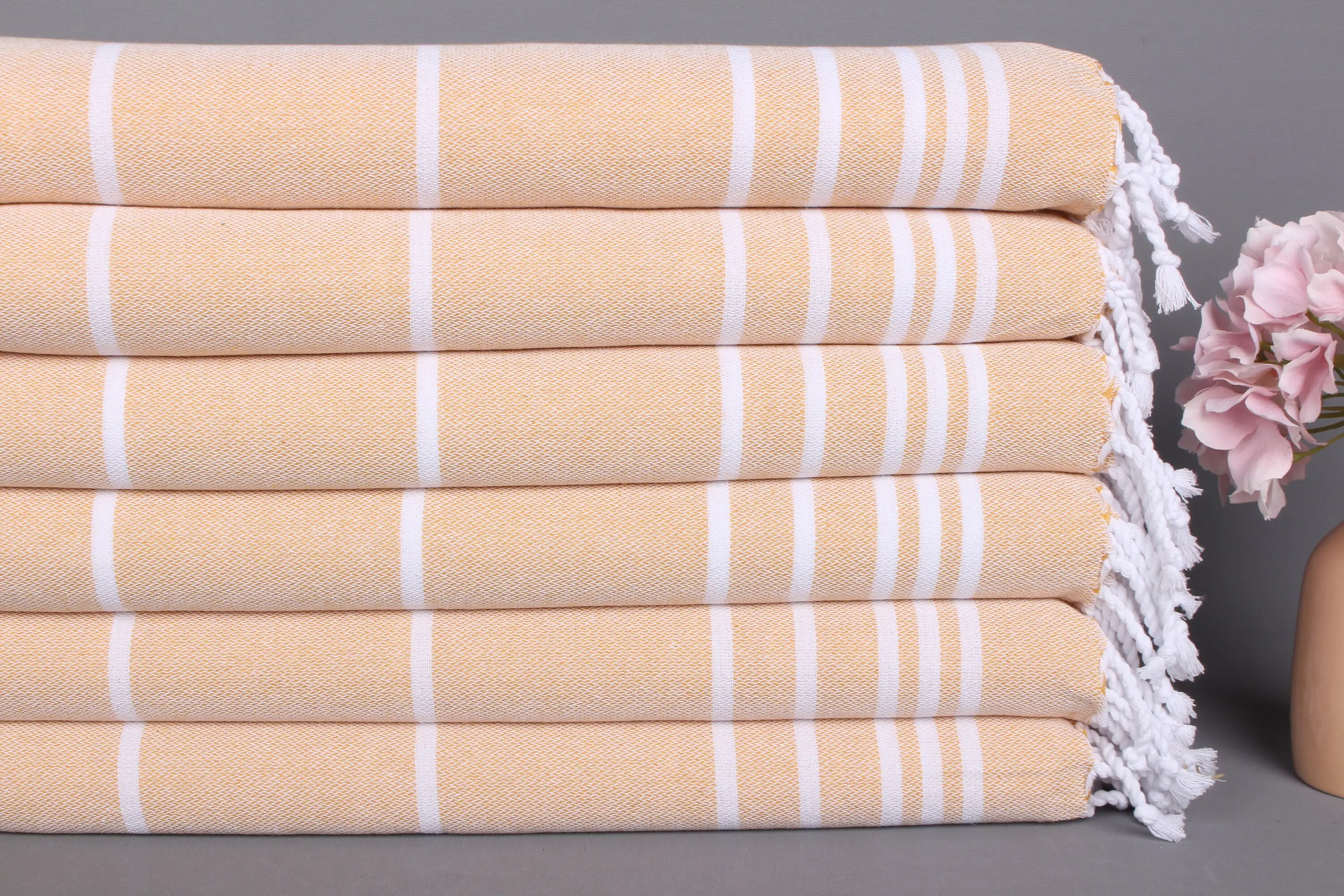 Personalized Mustard Cotton Dish Towel Monogram Hand Towel, 18x38 Inches - 1