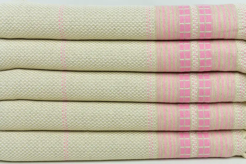 Personalized Gift For Her, Bachelorette Gifts, Handmade Gift, Sand-resistant Turkish towel for travel, 68x40 Linen Striped Towel, Best Beach Towel - 2