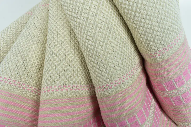 Personalized Gift For Her, Bachelorette Gifts, Handmade Gift, Sand-resistant Turkish towel for travel, 68x40 Linen Striped Towel, Best Beach Towel - 5