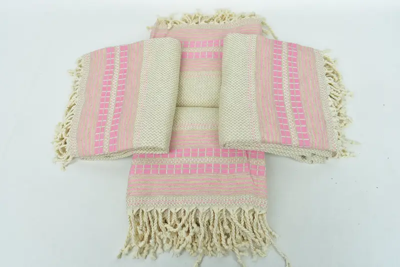 Personalized Gift For Her, Bachelorette Gifts, Handmade Gift, Sand-resistant Turkish towel for travel, 68x40 Linen Striped Towel, Best Beach Towel - 6