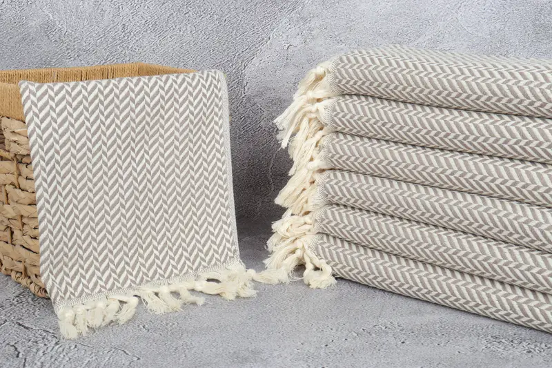 36x18 Cotton Chevron Towel, Custom Wedding Gifts, Custom Turkish Towel, Wedding Gift Ideas, Custom Hand Towel, Bridesmaid Gifts, Wedding Gift - 3