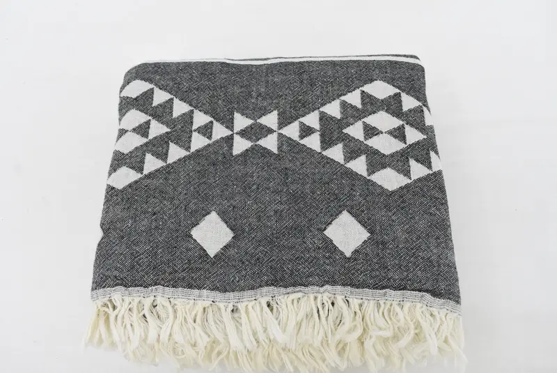 Mantas de lanzamiento personalizadas, toalla geométrica de algodón 70x60, regalo de despedida de soltera, regalos de soltera, reina de manta turca, manta personalizada - 4