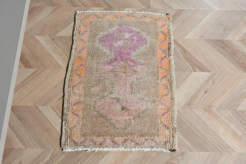 Alfombra Cuadros Verde y Naranja 5x8m Decoración Elegante