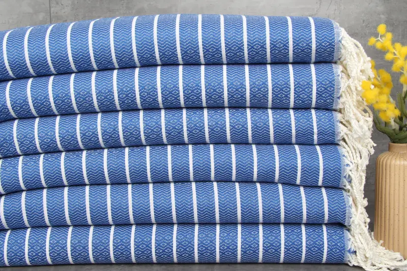 70x40 Cotton Striped Towel, Monogrammed Beach Towel, Personalized Towel, Personalized Bridesmaid Gift, Cute Beach Towel, Valentines Day Gift For Him - 1