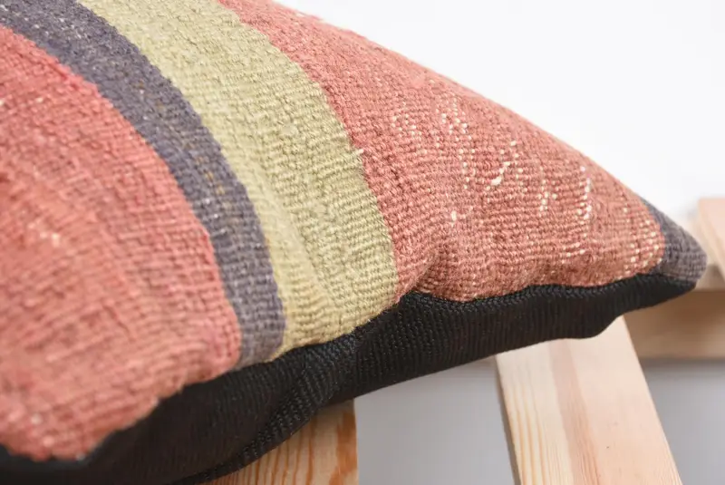 Antique Pillows, Knitted Cushion Case, 12x12 Green Cushion, Customized Pillow Case, Ethnical Kilim Rug Pillow, Pillow Sham, Throw Kilim Pillow - 7