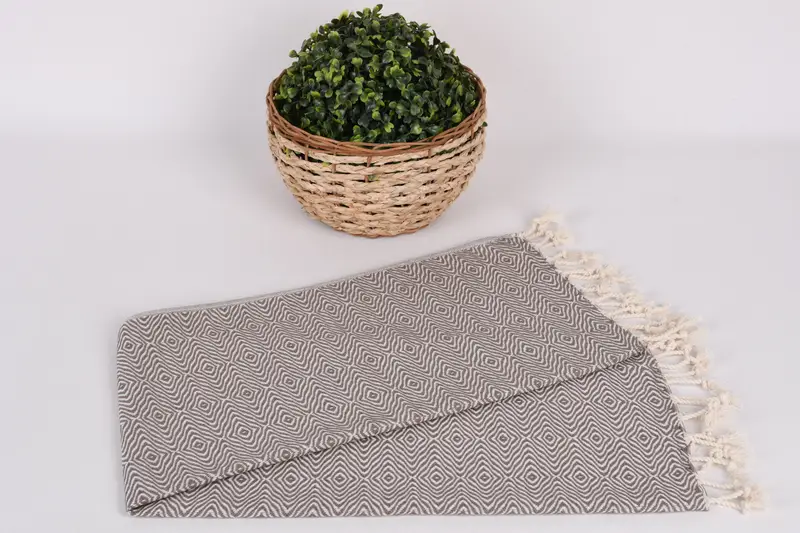 36x18 Cotton Zigzag Diamond Towel, Personalized Gifts, Small Bath Towels, Wedding Gift, Guest Towel, Gift For Best Friend, Wedding Anniversary Gift - 4