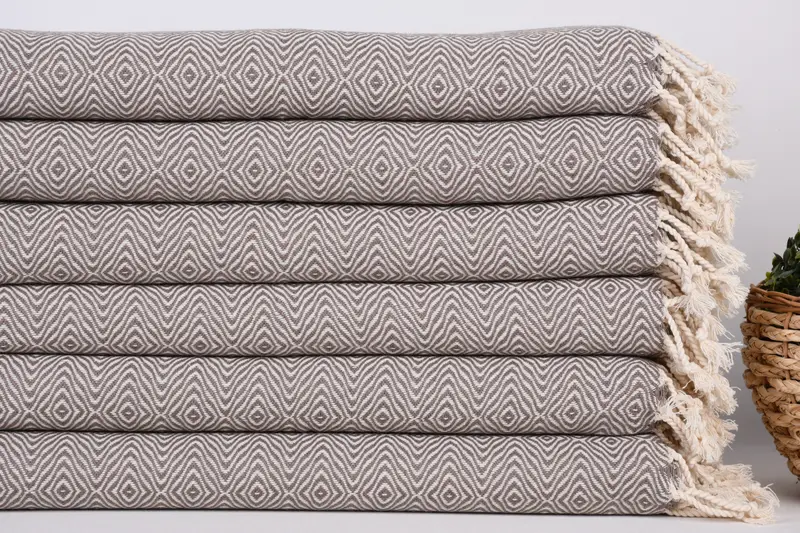 36x18 Cotton Zigzag Diamond Towel, Personalized Gifts, Small Bath Towels, Wedding Gift, Guest Towel, Gift For Best Friend, Wedding Anniversary Gift - 2