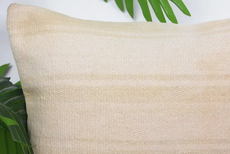 Vintage Pillow, Sofa Bolster Pillow Sham, Pillow Cover, Home Decor Pillow, Pattern Throw Cushion, 14x14 Beige Pillow Sham, Throw Kilim Pillow - 2