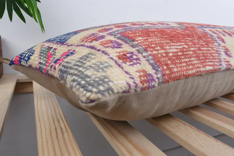 Interior Designer Pillow, Pillow for Couch, Vintage Kilim Pillow, 12x48 Blue Cushion Cover, Boho Throw Pillow Sham, Cushion Cover, Kilim Rug Pillow - 7