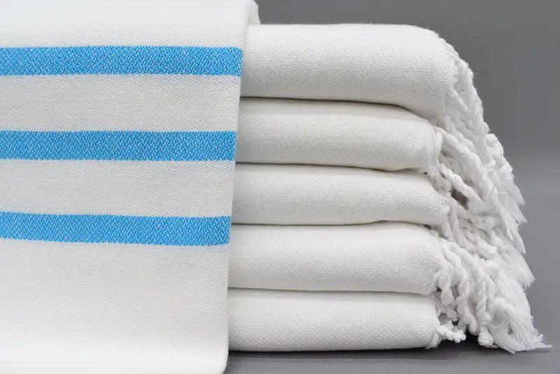 İlk evlilik yıldönümü hediyesi, 40x24 pamuklu çizgili havlu, küçük banyo havlu, seyahat havlu, mutfak havlu, Türk havlu el havlu, el yapımı hediye - 1