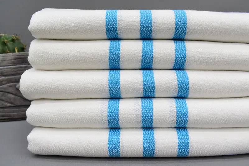 İlk evlilik yıldönümü hediyesi, 40x24 pamuklu çizgili havlu, küçük banyo havlu, seyahat havlu, mutfak havlu, Türk havlu el havlu, el yapımı hediye - 3