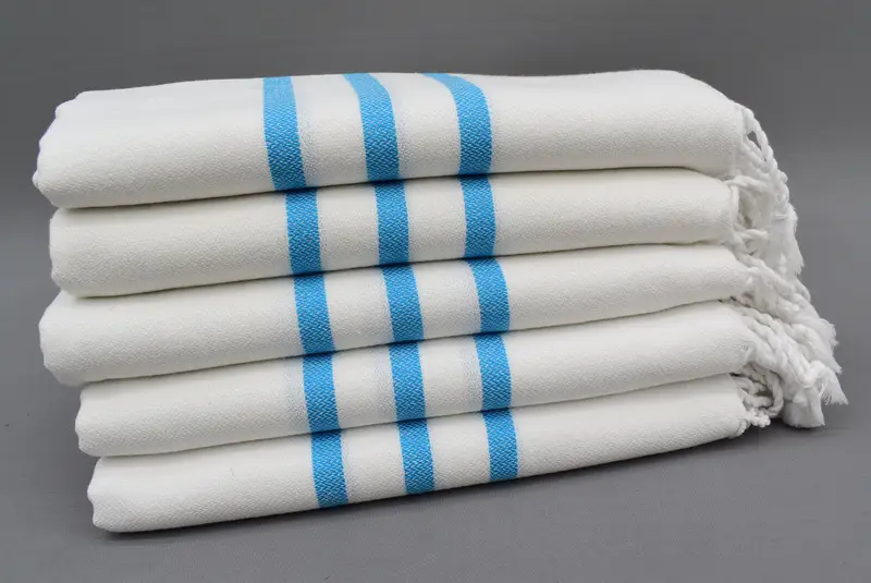 İlk evlilik yıldönümü hediyesi, 40x24 pamuklu çizgili havlu, küçük banyo havlu, seyahat havlu, mutfak havlu, Türk havlu el havlu, el yapımı hediye - 4
