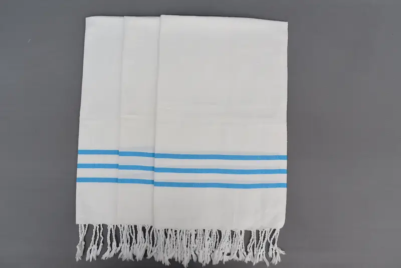 İlk evlilik yıldönümü hediyesi, 40x24 pamuklu çizgili havlu, küçük banyo havlu, seyahat havlu, mutfak havlu, Türk havlu el havlu, el yapımı hediye - 6