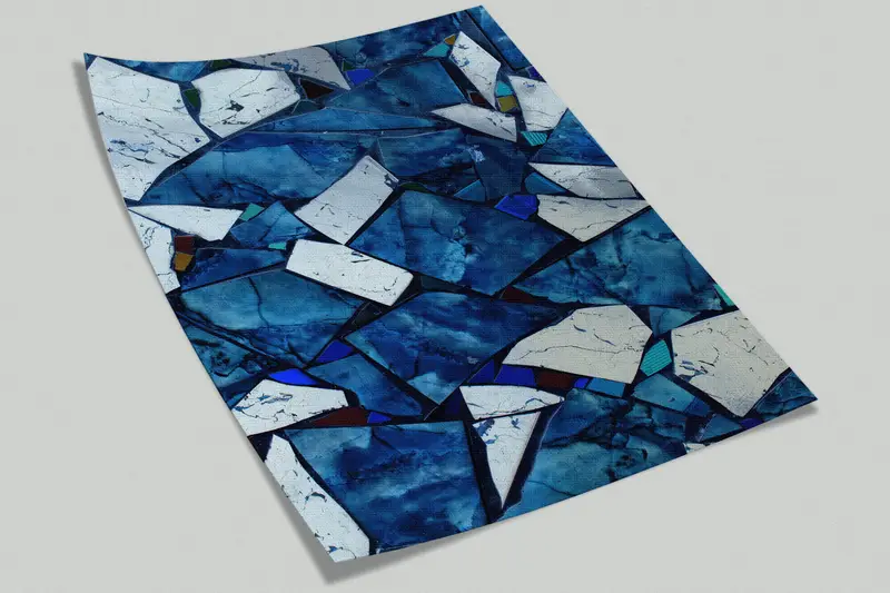 Bright Wall Paper, 3d Wall Paper, Wall Paper Peel and Stick, Blue Marble Wall Art, Alcohol Ink Wall Mural, Blue Marble Mural, - 5