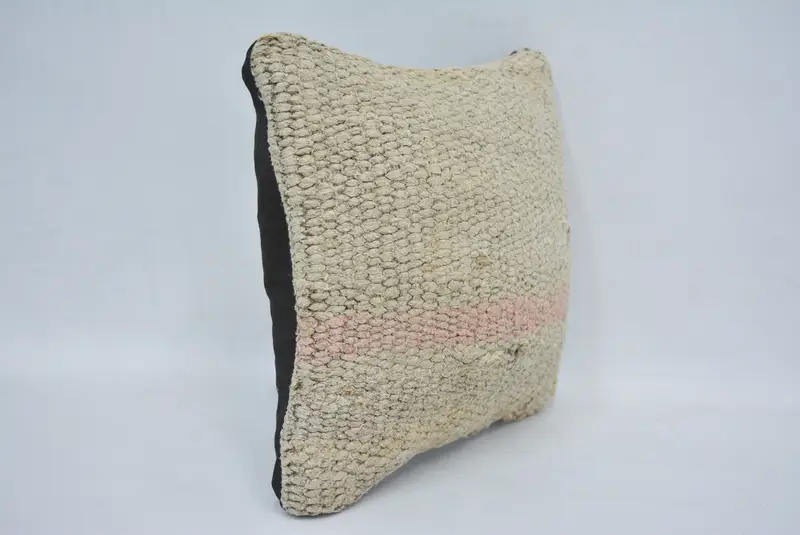 Geometric Embroidered Throw Pillow, 12x12 Inches Size Pillow - 3