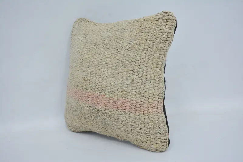 Geometric Embroidered Throw Pillow, 12x12 Inches Size Pillow - 4