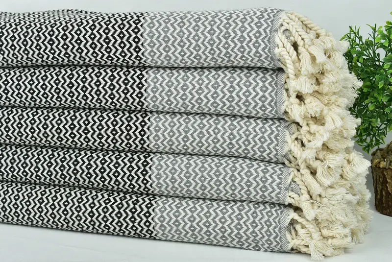 70x40 Cotton Diamond Towel, Pool Towels, Valentines Gift, Bridesmaid Gift Towel, Bridal Shower Gift, Sand-Resistant Peshtemal, Turkish Towel USA - 3