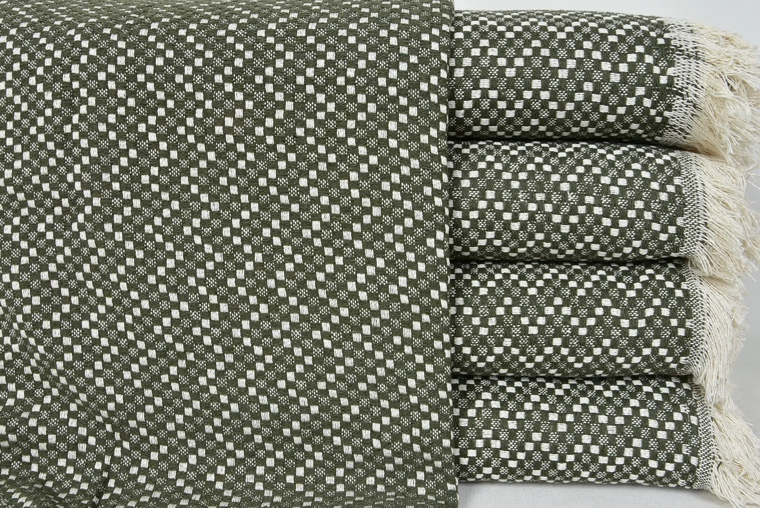 Dark Green Turkish Bedspread, Personalized, 78x67 Inches - 1