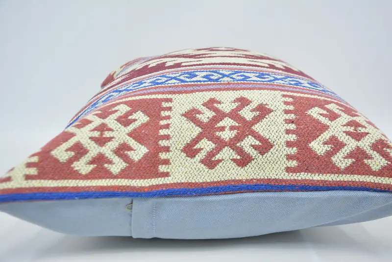 Pillow, Bright Pillow Cover, 20x28 Red Pillow Cover, Bench Pillow Cover, Vintage Kilim Pillow, Kilim Pillow, Home Decor Pillow - 6