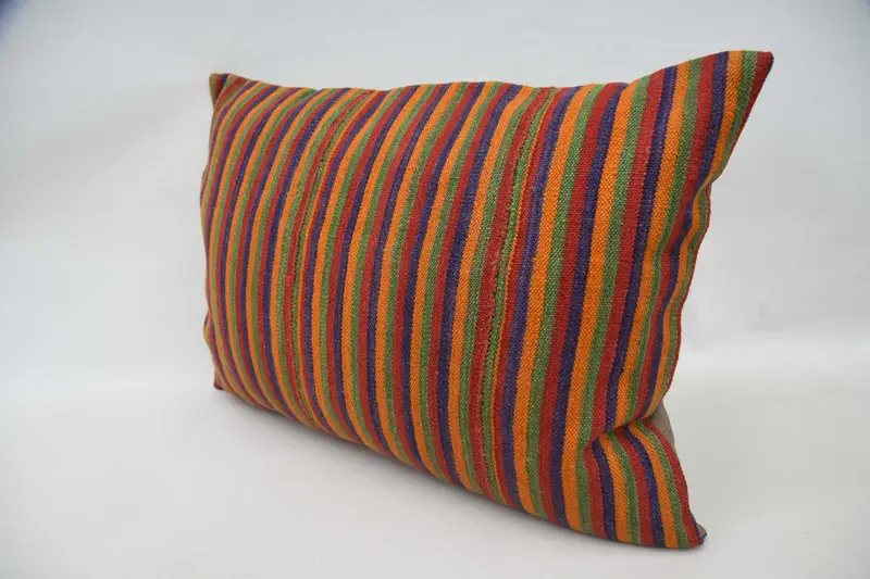 20x28 Orange Pillow Cover, Kilim Pillow, Shabby Chic Cushion Case, Vintage Kilim Pillow, Vintage Kilim Throw Pillow, Cushion - 5