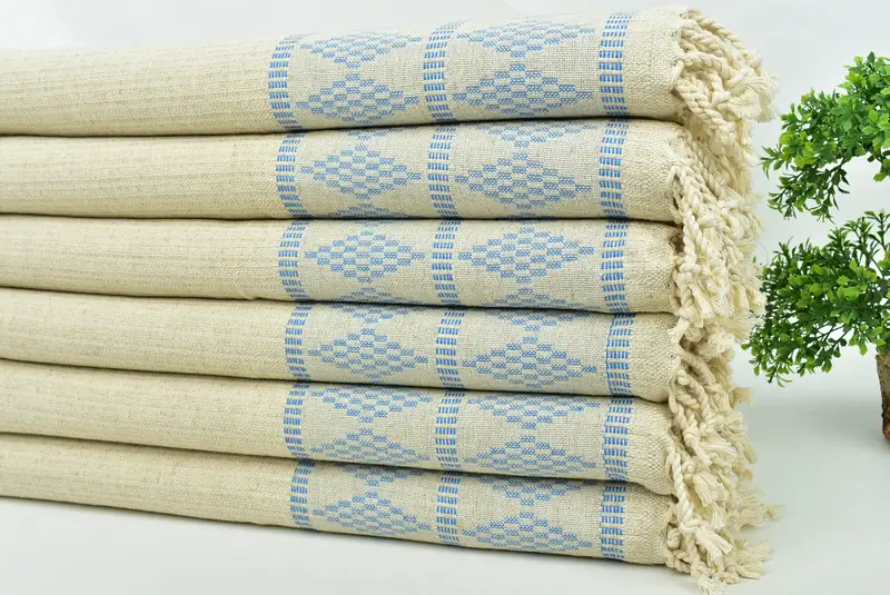 Özel el havlu, küçük banyo havlu, monogram el havlu, aile hediyesi, özel düğün hediyeleri, 40x20 keten Kilim Tasarım havlu, spa havlu, yaz hediyesi - 3