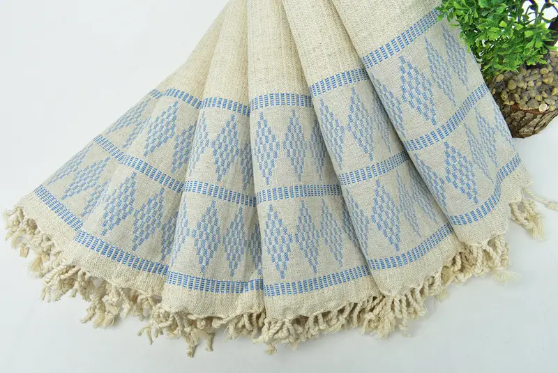 Özel el havlu, küçük banyo havlu, monogram el havlu, aile hediyesi, özel düğün hediyeleri, 40x20 keten Kilim Tasarım havlu, spa havlu, yaz hediyesi - 4