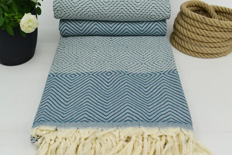 Housewarming Gift, Decorative Bedspread, Bridesmaid Gifts, 92x80 Cotton Diamond Towel, Merry Christmas Gifts, Bachelorette Party Favors - 6