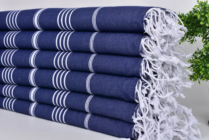 Embroidery Towel, Beach towel, 70x40 Cotton Striped Towel, Bridal Shower Favors, Wedding Day Gift For Bride, Custom Bath Towel, Thin towel - 3