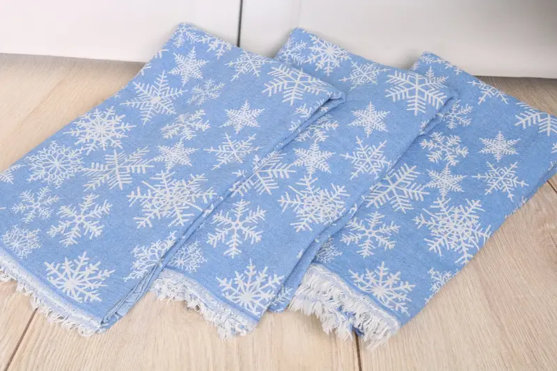 Luxury towel, 80x40 Cotton Snow Design Towel, Valentines Day Gift For Her, Bridal Shower Favor, Spa Towel, Turkish bath towel, Quick-Dry Beach Towel - 7