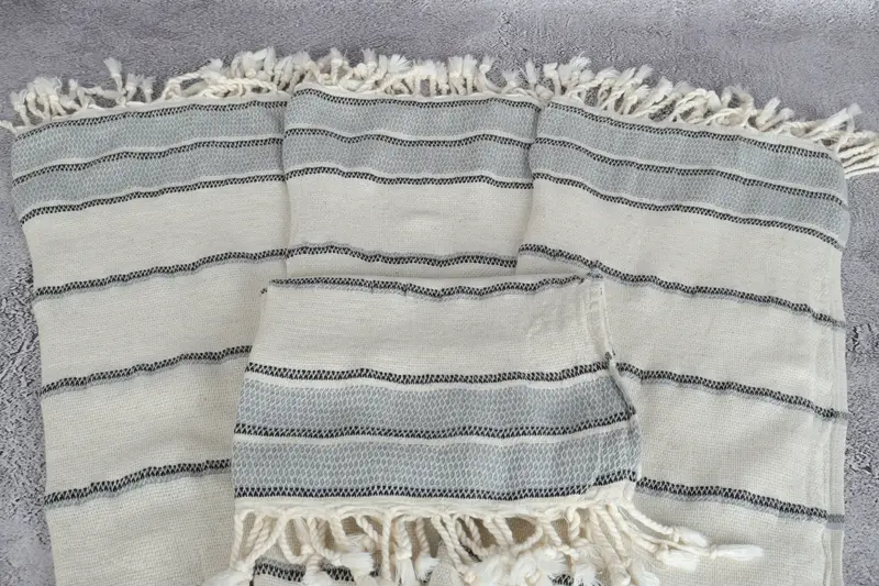 Turkish Hand Towel, Monogram Tea Towel, 40x20 Linen Striped Towel, Small Bath Towels, Bachelorette Party Decorations, Personalized Kitchen Towel - 4