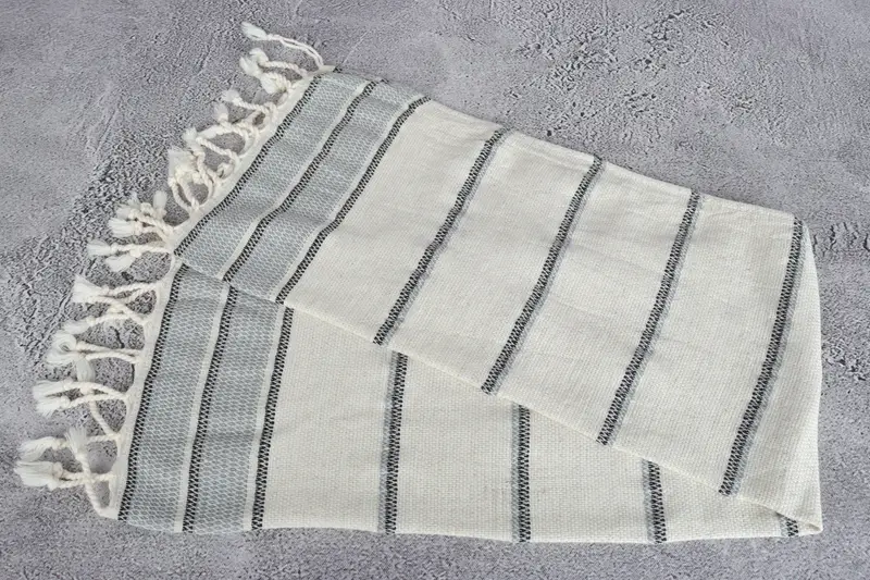 Turkish Hand Towel, Monogram Tea Towel, 40x20 Linen Striped Towel, Small Bath Towels, Bachelorette Party Decorations, Personalized Kitchen Towel - 6
