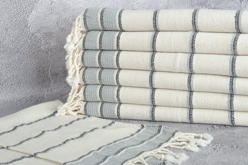Turkish Hand Towel, Monogram Tea Towel, 40x20 Linen Striped Towel, Small Bath Towels, Bachelorette Party Decorations, Personalized Kitchen Towel - 2
