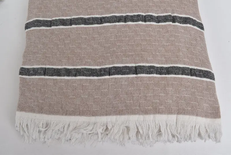 Throw Blanket, Personalized Gifts, Personalize Gift, Best Wedding Gift, Organic Beach Blanket, 96x84 Cotton Striped Towel, Bachelorette Party Favors - 4