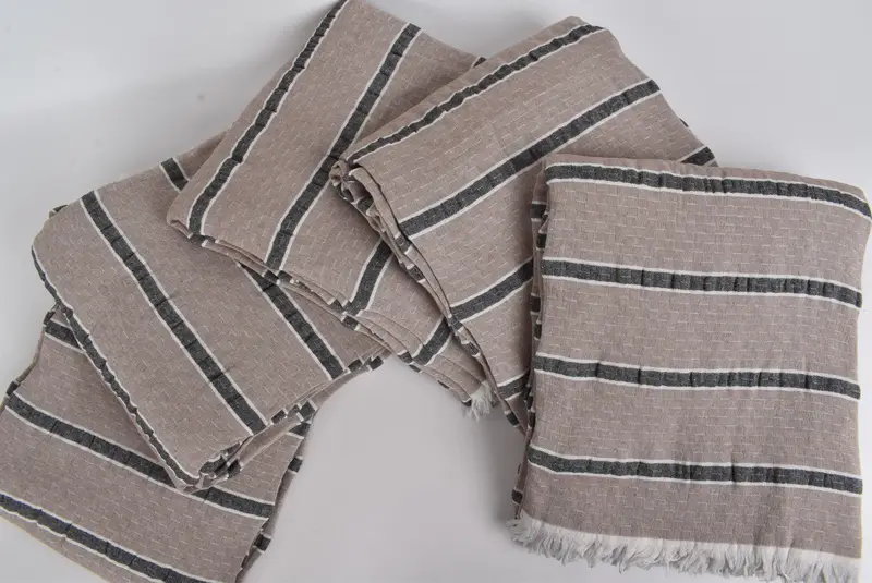 Throw Blanket, Personalized Gifts, Personalize Gift, Best Wedding Gift, Organic Beach Blanket, 96x84 Cotton Striped Towel, Bachelorette Party Favors - 3
