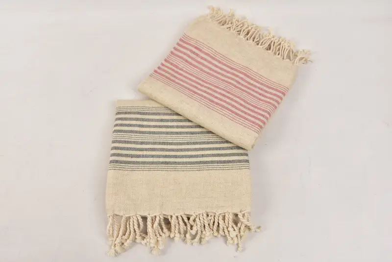 Summer Towel, Yoga Towel, Best Beach Towel, Eco-Friendly Turkish Towel, Travel towel, Beach Towel Bulk, 80x40 Linen Striped Towel, Personalised Gift - 7