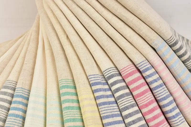 Summer Towel, Yoga Towel, Best Beach Towel, Eco-Friendly Turkish Towel, Travel towel, Beach Towel Bulk, 80x40 Linen Striped Towel, Personalised Gift - 5